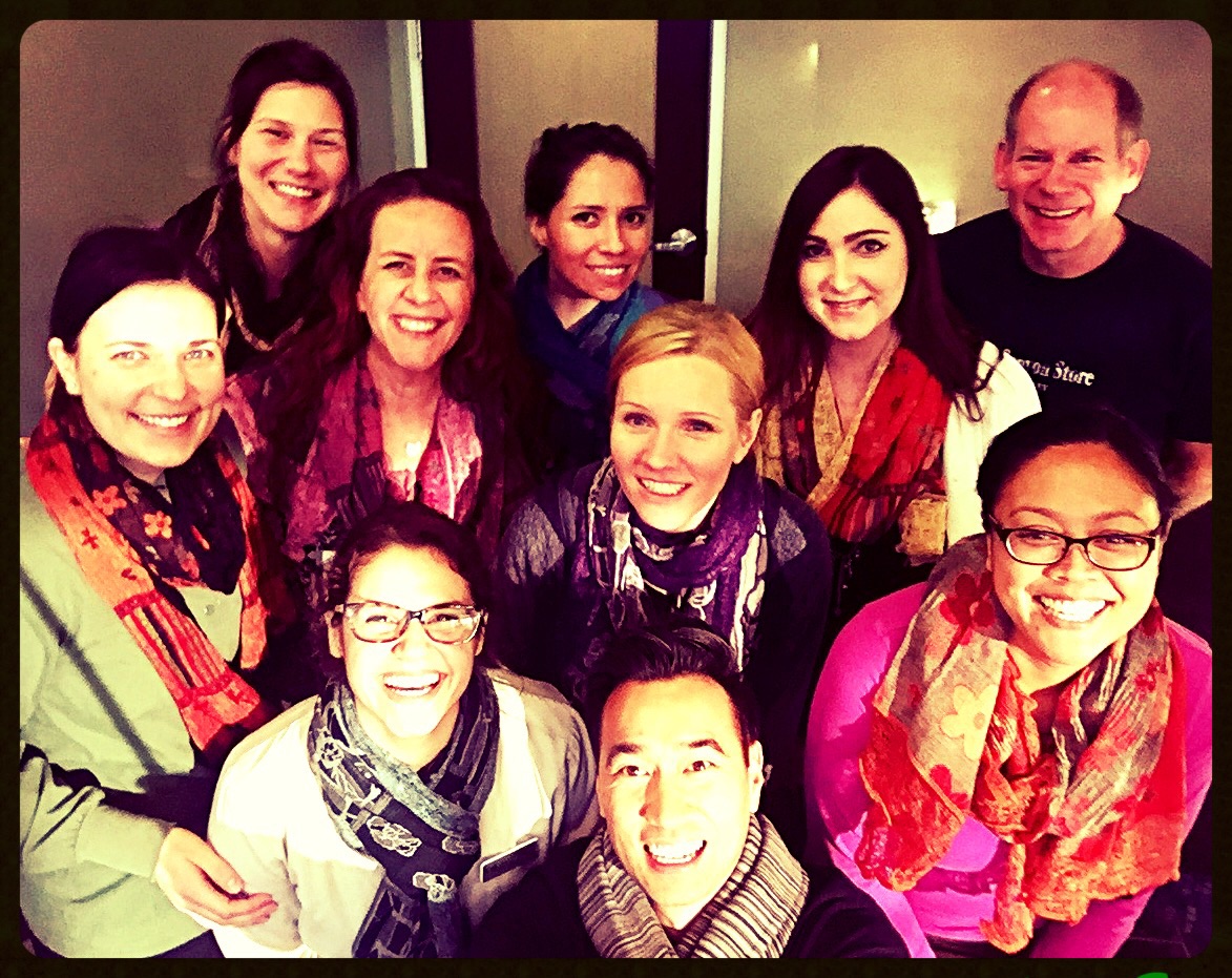 Happily donning our new spanish scarves! Each one fit our style perfectly!